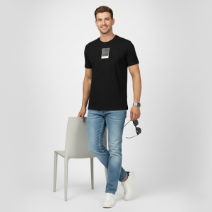 Calvin Klein Jeans Men's Black Regular Fit T-Shirt